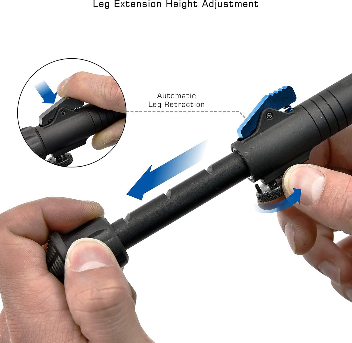 Over Bore Bipod, 7"-11" Center Height, Picatinny