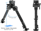 Big Bore Full Stability Bipod, 9"-14" Center Height