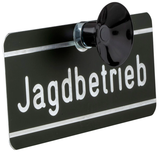Autoschild Jagdbetrieb