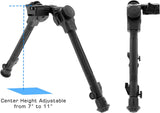 Over Bore Bipod, 7"-11" Center Height, Picatinny