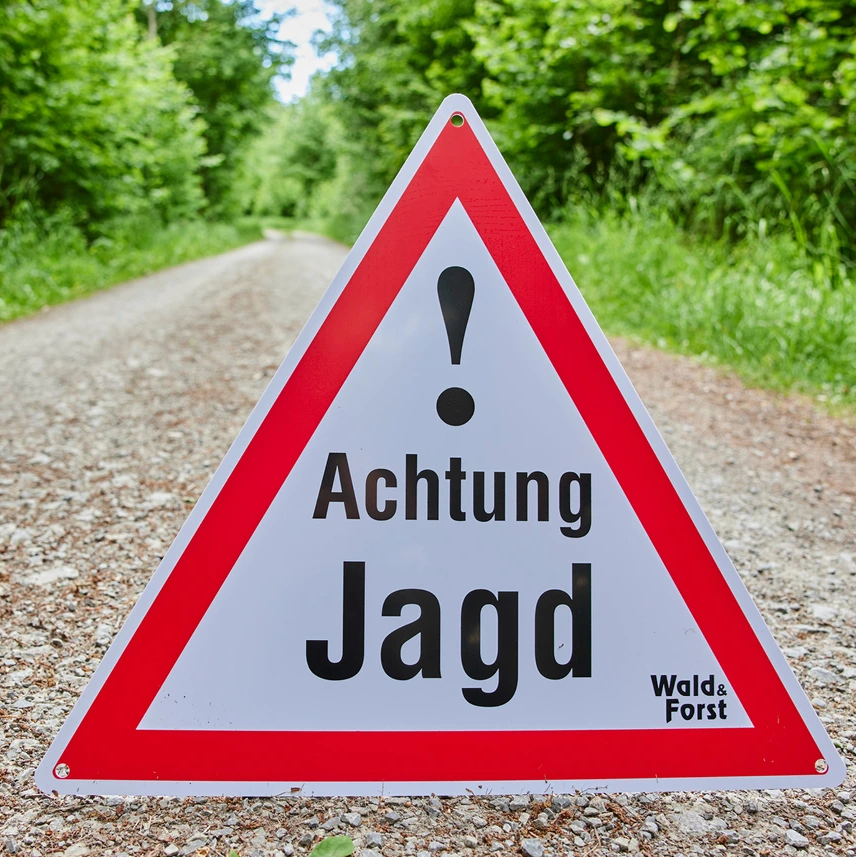Warnschild Achtung Jagd – 3er-Pack Wald & Forst